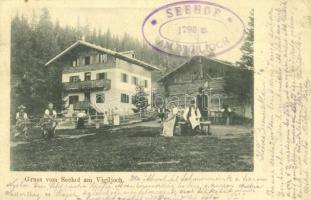 1905 Monte San Vigilio, Vigiljoch (Südtirol); Gruss vom Seehof / hotel and restaurant (EK)