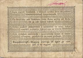 1848. 1Ft "Kossuth bankó" előlapon jobb felső sarokban vízszintes fekete vonal! T:III+