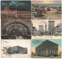 63 db RÉGI amerikai városképes lap érdekesebb lapokkal, vegyes minőségben / 63 pre-1945 American (US...