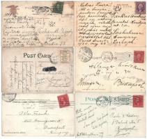 63 db RÉGI amerikai városképes lap érdekesebb lapokkal, vegyes minőségben / 63 pre-1945 American (US...