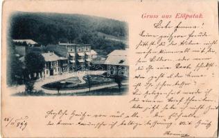 1899 Előpatak, Valcele; sétány, fürdő / spa, baths, promenade (vágott / cut)