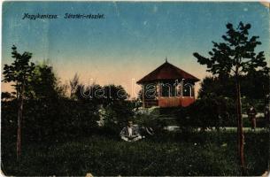 1926 Nagykanizsa, Sétatér, pavilon (kopott sarkak / worn corners)