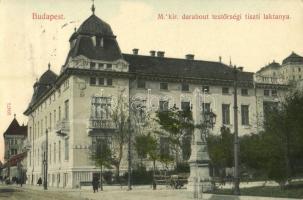 1911 Budapest I. M. kir. darabont testőrségi tiszti laktanya. Attila út 12. Taussig A. kiadása