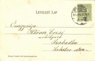 1909 Hódmezővásárhely, kaszinó. Posztós Pál kiadása / casino