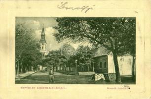 1912 Kiskunlacháza, Kossuth Lajos utca, templom. W.L. Bp. 5919.