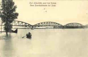 1913 Erdőd, Erdut; Új vasúti híd a Dunán / Novi zeljeznicki most / new railway bridge on Danube (EK)