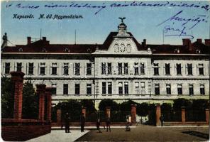 1925 Kaposvár, M. kir. állami főgimnázium (kis sarokhiány / small corner shortage)