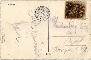 1938 Komárom, Komárno; kikötő, gőzhajók / port, harbor, steamships + "Komárom visszatért" ...