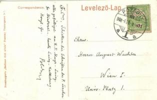 1908 Pozsony, Pressburg, Bratislava; Városi színház, rendőr. Bediene dich allein / theatre, policema...