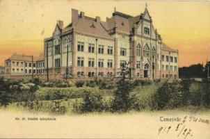 1912 Temesvár, Timisoara; Kir. áll. felsőbb leányiskola / girl school
