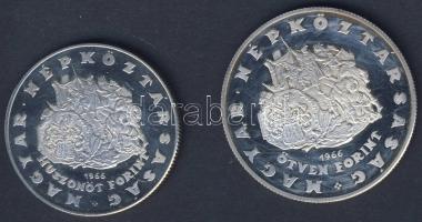 1966. 25Ft Ag, 50Ft Ag "Zrínyi" pár T:PP
