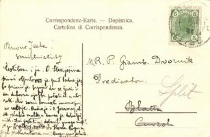 Split, Spalato; Obala / port market with vendors and soldiers