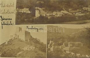 1915 Szentmiklósvölgye, Ólehota, Ó-Lehota, Stará Lehota; Temetvény vár, templom. Bárovics felvétele / Tematínsky hrad / Tematín castle, church. photo (fl)