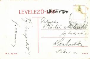 Zsolna, Sillein, Zilina; Takarékpénztár, lovaskocsi. W.L. Bp. 5846. / savings bank, horse cart