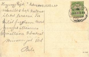 1910 Zombor, Sombor; Kossuth Lajos utca, Kollár József üzlete és saját kiadása / street, shops (EK)