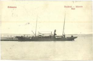 1910 Crikvenica, Cirkvenica; LIBURNIA egycsavaros tengeri személyszállító gőzhajó / Hungarian single screw sea-going passenger steamer (EK)