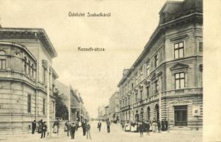 Szabadka, Subotica; Kossuth utca, Landovits Ferenc üzlete / street, shop (EB)