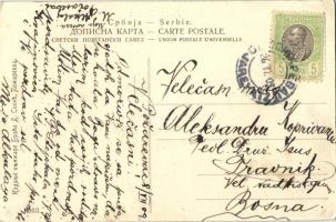 1909 Pozarevac, Pozsarevác, Passarowitz; Grand Hotel, town hall, shops (EK)