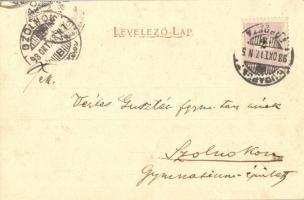 1898 (Vorläufer!) Budapest I. Alagút a várhegy alatt a Lánchídról nézve (ritka felvétel!), Takarékpé...