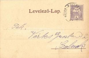 1900 Dombóvár, Templom tér, Új Dombóvár vasútállomás. Rotkay István kiadása