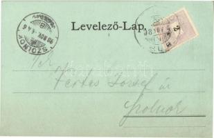 1898 (Vorläufer!) Cegléd, Református templom és iskola, Takarékpénztár, Piac tér, M. kir. posta. Szá...