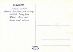 Budapest I. Tabán, Vadkacsa vendéglő. Döbrentei utca 9. Gyerünk a Tabánba! reklámlap s: A. Goró