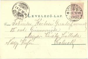 1899 (Vorläufer!) Magyaróvár, Mosonmagyaróvár; Fő utca. Aichinger S. felvétele és kiadása (szakadás ...