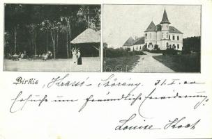 1900 Marosberkes, Birkis, Birchis; Mocsónyi-kastély, teniszpálya / castle, tennis court