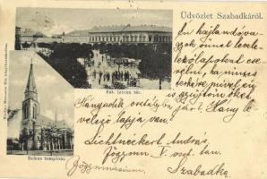 1898 (Vorläufer!) Szabadka, Subotica; Rókus templom, Szent István tér. Heumann Mór kiadása / church, square
