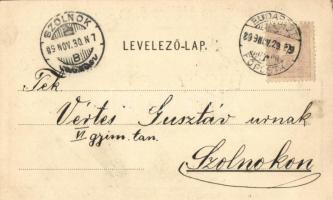 1849-1899 Arad, Aradi vértanúk 50. évforduló emléklapja. Nyomta és kiadja Muskát M. / 13 Hungarian m...