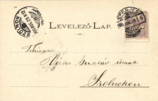 1900 Eperjes, Presov; Fő utca, Bankegylet, Temetkezési intézet, Wenczel istván és Oszvald üzlete. Kó...