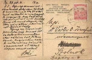 1918 Tungsram Drahtlampe mit Gezogenem Draht Unzerbrechlich! / Tungsram drótlámpa reklámlapja / Hung...