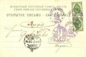 1899 (Vorläufer) Saint Petersburg, St. Petersbourg; Pierre le Grand, Cathedrale Isaac / statue of Pe...