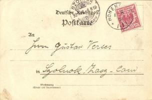 1898 Hohenaspe, Gasthof zur Post, Kirche, Villa Williamsruh, M.F. Voss / restaurant, church, villa, ...