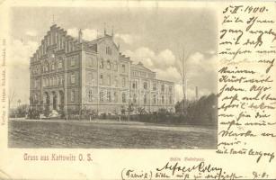 1900 Katowice, Kattowitz; Stadt. Badehaus / spa (EK)