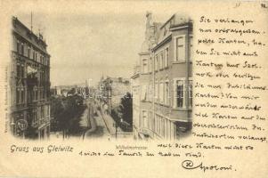 1898 Gliwice, Gleiwitz; Wilhelmstrasse / street