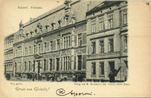 1898 Gliwice, Gleiwitz; Kaiserl. Postamt / post office (EK)