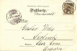 1898 Gothmund (Lübeck), Fischersiedlung / port with fishing boats. Art Nouveau (EK)