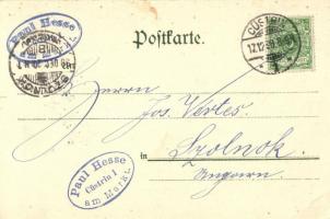 1898 Kostrzyn, Cüstrin; Oderbrücke, Kaserne, Marktplatz, Friedenskirche, Bahnhofstrasse, Bahnhofsgeb...