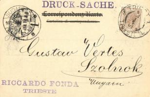 1901 Trieste, Trieszt; Piazza della Borsa / square with tram