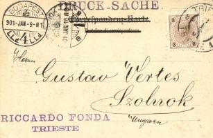 1901 Trieste, Trieszt; Cacciatore Hotel Ferdinandeo / hunting hotel