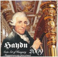 2009. 5Ft-200Ft Haydn (7xklf) forgalmi érme sor, benne Joseph Haydn Ag emlékérem (12g/0.999/29mm) T:PP patina Adamo FO43.4
