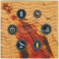 2009. 5Ft-200Ft "Haydn" (7xklf) forgalmi érme sor, benne "Joseph Haydn" Ag emlék...