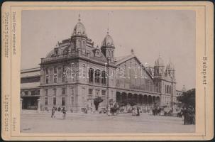 cca 1895 Budapest, Nyugati Pályaudvar, keményhátú fotó Divald Károly műintézetéből, szép állapotban, 11,5×17,5 cm