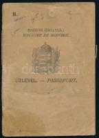 1924 Erdődy György (1843-1925) nagybirtokos fényképes útlevele osztrák, német, francia, olasz, csehs...