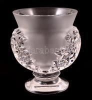 cca 1970 Lalique 'Tete de Lion'  kristály dohányzó szett ( 5 db), formába öntött, maratott...