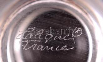 cca 1970 Lalique 'Tete de Lion'  kristály dohányzó szett ( 5 db), formába öntött, maratott...