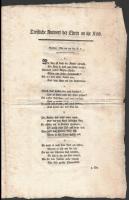 1799 Lieder beim Absterben der Anna Katharina Bohrin,  welche geboren den 6. April Anno 1795 und ges...