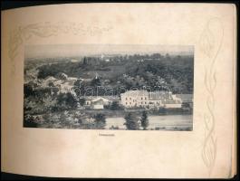 cca 1900 Souvenir de Pöstyén/Piešťany/Pistyan. Pistian (Pöstyén), A. Bernas-ny., fekete-fehér fotókk...