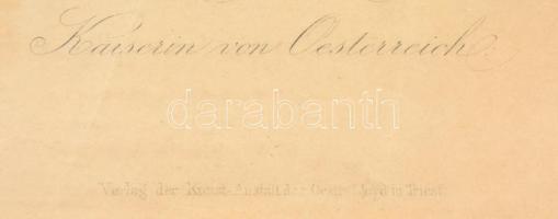 cca 1853 Erzsébet császárné és királyné (Sisi), színezett acélmetszet, papír, Johann Richard Schwage...